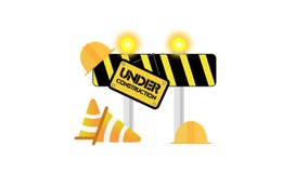 Under Construction Set on White Background Stock Footage - Video of danger,  design: 64666678