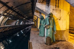 Underground Soviet Cold War Bunker. Underground submarine repairing factory in Balaklava, Crimea royalty free stock images Underground Soviet Cold War Bunker. Underground submarine repairing factory in Balaklava, Crimea royalty free stock images