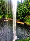 Underneath a Waterfall royalty free stock photos Underneath a Waterfall royalty free stock photos