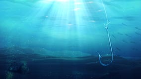 Underwater Fish Hook 4K Loop