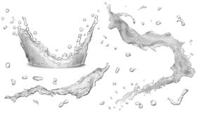 Undurchsichtiges Wasser spritzt, Wassertropfen lizenzfreie abbildung Undurchsichtiges Wasser spritzt, Wassertropfen lizenzfreie abbildung