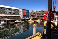 Une scène tranquille sur une de Portland héberge des docks photographie stock libre de droits Une scène tranquille sur une de Portland héberge des docks photographie stock libre de droits