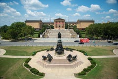 Une vue aérienne de Philadelphie Art Museum photos stock Une vue aérienne de Philadelphie Art Museum photos stock
