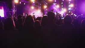Ungdomarsom dansar på teknikeren, vaggar konsert arkivfoto Ungdomarsom dansar på teknikeren, vaggar konsert arkivfoto
