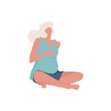 Ungt h?rligt havandeskapkvinnatecken royaltyfri illustrationer Ungt h?rligt havandeskapkvinnatecken royaltyfri illustrationer