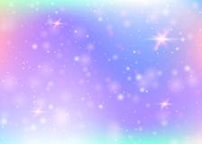Unicorn Background With Rainbow Mesh Stock Vector Illustration