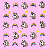 Unicórnio cor-de-rosa do withh do teste padrão ilustração do vetor Unicórnio cor-de-rosa do withh do teste padrão ilustração do vetor