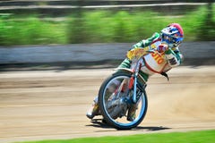 Unidentified riders participate at National Championship of Dirt Track Royalty Free Stock Images Unidentified riders participate at National Championship of Dirt Track Royalty Free Stock Images