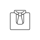 Uniform, tie, shirt icon. Element of education illustration. Signs and symbols can be used for web, logo, mobile app, UI, UX stock illustration Uniform, tie, shirt icon. Element of education illustration. Signs and symbols can be used for web, logo, mobile app, UI, UX stock illustration