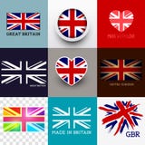 Union Jack Flag Collection de vecteur illustration libre de droits Union Jack Flag Collection de vecteur illustration libre de droits