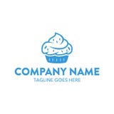 Unique cake and cookies logo template. vector. editable stock illustration Unique cake and cookies logo template. vector. editable stock illustration