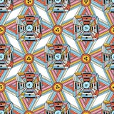 Unique seamless vector pattern. Doodle geometric background. Fashion texture for fabric or wrapping design Stock Image