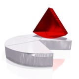 Unique Share Business Pie Chart. A 3D illustration of a business or financial pie chart with one unique red segment or sector placed vertically above the stock illustration Unique Share Business Pie Chart. A 3D illustration of a business or financial pie chart with one unique red segment or sector placed vertically above the stock illustration