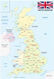 United kingdom administrative and political map with flag vector illustration United kingdom administrative and political map with flag vector illustration