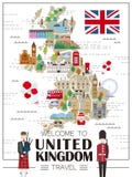 United Kingdom travel map vector illustration United Kingdom travel map vector illustration