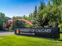 Universidad de la muestra de la entrada de Calgary Universidad de la muestra de la entrada de Calgary