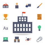 university building colored icon. Detailed set of colored education icons. Premium graphic design. One of the collection icons for stock illustration university building colored icon. Detailed set of colored education icons. Premium graphic design. One of the collection icons for stock illustration