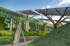 University of Warsaw library with beautiful rooftop gardens in Poland. stock photos University of Warsaw library with beautiful rooftop gardens in Poland. stock photos