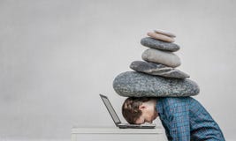 Unter Druck von Problemen Gemischte Medien stockfotografie Unter Druck von Problemen Gemischte Medien stockfotografie