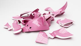 Unterbrochene piggy Querneigung lizenzfreie abbildung Unterbrochene piggy Querneigung lizenzfreie abbildung