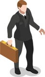 Uomo d'affari isometrico Sale Lead Bank illustrazione di stock Uomo d'affari isometrico Sale Lead Bank illustrazione di stock