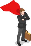 Uomo d'affari isometrico Sale Lead Bank illustrazione vettoriale Uomo d'affari isometrico Sale Lead Bank illustrazione vettoriale