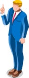 Uomo d'affari isometrico Sale Lead Bank illustrazione di stock Uomo d'affari isometrico Sale Lead Bank illustrazione di stock