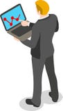 Uomo d'affari isometrico Sale Lead Bank royalty illustrazione gratis Uomo d'affari isometrico Sale Lead Bank royalty illustrazione gratis