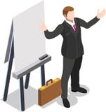 Uomo d'affari isometrico Sale Lead Bank royalty illustrazione gratis Uomo d'affari isometrico Sale Lead Bank royalty illustrazione gratis