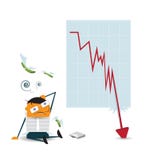 Uomo di affari colpito quando controllano il grafico di dati - cadere grafico è confusa royalty illustrazione gratis Uomo di affari colpito quando controllano il grafico di dati - cadere grafico è confusa royalty illustrazione gratis