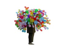 Uomo sotto forma di albero delle palle gonfiabili fotografia stock Uomo sotto forma di albero delle palle gonfiabili fotografia stock