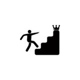 uomo sulle scale dietro l'icona della corona Elemento della medaglia e premi per i apps mobili di web e di concetto Linea sottile royalty illustrazione gratis uomo sulle scale dietro l'icona della corona Elemento della medaglia e premi per i apps mobili di web e di concetto Linea sottile royalty illustrazione gratis