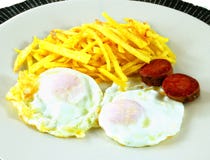 Uova fritte di una coppia immagini stock libere da diritti Uova fritte di una coppia immagini stock libere da diritti