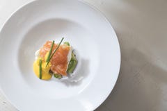 Uovo di color salmone di Benedict immagine stock Uovo di color salmone di Benedict immagine stock