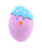 Uovo di Pasqua rosa del pollo isolato su fondo bianco Fotografia Stock Uovo di Pasqua rosa del pollo isolato su fondo bianco Fotografia Stock