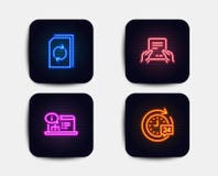 Update document, Receive file and Online documentation icons. 24h delivery sign. Vector vector illustration Update document, Receive file and Online documentation icons. 24h delivery sign. Vector vector illustration