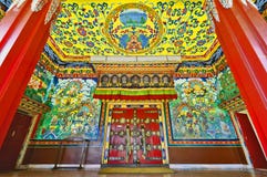 upiększonej bramy Kathmandu kopan monaster Fotografia Stock upiększonej bramy Kathmandu kopan monaster Fotografia Stock