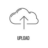 Upload icon or logo line art style. vector illustration Upload icon or logo line art style. vector illustration