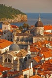Upper View of Dubrovnik Old Town with Adriatic Sea in the background