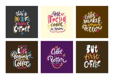 Upps?ttning f?r samling f?r citationsteckenkaffetypografi Hand dragen vektorbokst?ver Motivationuttryck bakgrund isolerad white stock illustrationer Upps?ttning f?r samling f?r citationsteckenkaffetypografi Hand dragen vektorbokst?ver Motivationuttryck bakgrund isolerad white stock illustrationer