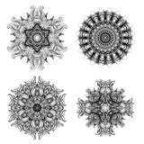 Uppsättning av den abstrakta designbeståndsdelen Runda mandalas i vektor Grafisk mall för din design stock illustrationer Uppsättning av den abstrakta designbeståndsdelen Runda mandalas i vektor Grafisk mall för din design stock illustrationer