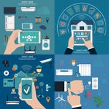 Uppsättning av det banerSmart hemmet royaltyfri illustrationer Uppsättning av det banerSmart hemmet royaltyfri illustrationer