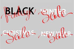 Uppsättning av försäljningen av bokstäver stock illustrationer Uppsättning av försäljningen av bokstäver stock illustrationer