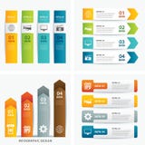 Uppsättning av infographic mallar stock illustrationer Uppsättning av infographic mallar stock illustrationer