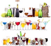 Uppsättning av olika alkoholdrycker och coctailar royaltyfria bilder Uppsättning av olika alkoholdrycker och coctailar royaltyfria bilder