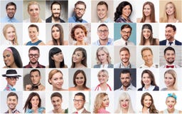 Uppsättning av olikt folk som uttrycker positiva sinnesrörelser royaltyfria bilder Uppsättning av olikt folk som uttrycker positiva sinnesrörelser royaltyfria bilder
