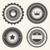 Uppsättning av retro tappningemblem och etiketter royaltyfri illustrationer Uppsättning av retro tappningemblem och etiketter royaltyfri illustrationer