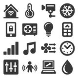 Uppsättning för Smart hemsymboler stock illustrationer Uppsättning för Smart hemsymboler stock illustrationer
