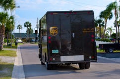UPS truck van delivery d'United Parcel Service photo stock UPS truck van delivery d'United Parcel Service photo stock