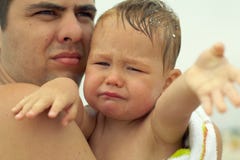 Upset little baby boy crying stock images Upset little baby boy crying stock images